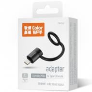Адаптер с разъемами ColorWay Lightning To USB-C черный (CW-AD-LC) black (CW-AD-LC)