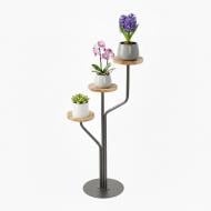 Подставка для цветов Vitan " Фикус " на 3 вазона 58х30x104 см графит Подставка для цветов Vitan " Фикус " на 3 вазона 58х30x104 см графит