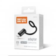 Адаптер із роз'ємами ColorWay USB-C To Lightning чорний black (CW-AD-CL2)