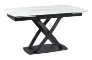 Стол обеденный Prestol Пиано 1400(2000)x900x750мм белый/черный