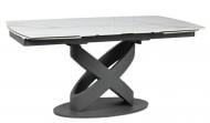 Стол обеденный Prestol Ричмонд 1600(2400)x900x750мм молочный/графит
