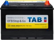Аккумулятор автомобильный Topla EFB JIS 105Ah 900A 12V «+» справа (112 005)