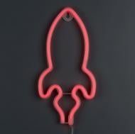 Неоновая вывеска Luna LUDS-NEO-48 Ракета теплый белый/синий/розовый