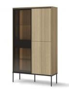 Витрина FRISCO Виссо 3д 1580х910х340 мм черный / дуб Витрина FRISCO Виссо 3д 1580х910х340 мм черный / дуб