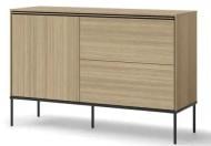 Комод FRISCO Виссо 1д2ш 1270x850x410 мм черный/дуб