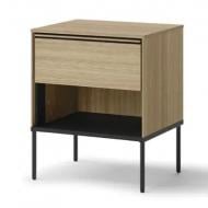Тумба прикроватная FRISCO Виссо 510x620x410 мм черный/дуб