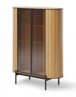 Витрина FRISCO Ротто 2д 1410х1070х450 мм черный / дуб