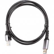 Кабель PowerPlant CAT6 UTP, USB3.0 Type-A — RJ45 1 м серый (CA914975)