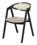 Стілець обідній Prestol Гуру Cane 526х558х782 мм бежевий / чорний