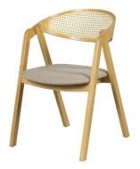 Стул обеденный Prestol Гуру Cane 526х558х782 мм бежевый / дуб