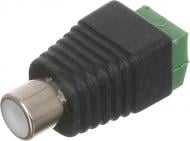 Гніздо Profix RCA з клемною колодкою (під гвинт) чорний 1-0121У