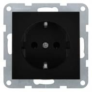 Механизм розетки бытовая с заземлением Panasonic Karre Plus 55 IP20 черный WDTT02022BL-UA1