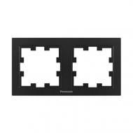 Рамка двойная Panasonic Karre Plus 55 горизонтальная черный WDTF08022BL-UA1