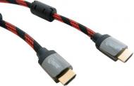 Кабель EXTRADIGITAL HDMI to HDMI Double ferrites 1.4b 20 м черный с красным (KD00AS1517)