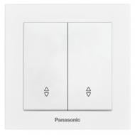 Вимикач прохідний двоклавішний Panasonic Karre Plus 55 без підсвітки білий WDTC90112WH-UA1 Вимикач прохідний двоклавішний Panasonic Karre Plus 55 без підсвітки білий WDTC90112WH-UA1