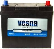 Аккумулятор автомобильный Vesna NEW Vesna Japan Euro0 45Ah 400A 12V «+» справа (415 645)