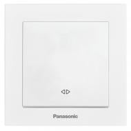 Выключатель реверсивный одноклавишный Panasonic Karre Plus 55 без подсветки белый WDTC90052WH-UA1