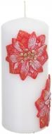 Свеча Цилиндр декоративная Рождественник красная 70х150 Pako-If