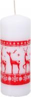 Свеча Цилиндр Олені Санты 2 белая 50х120 Pako-If
