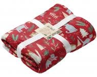 Плед флисовый Christmas Cats 160x200 см красный La Nuit