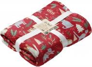 Плед флисовый Christmas Cats 200x220 см красный La Nuit
