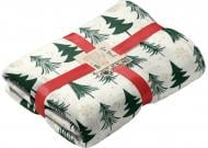 Плед флисовый Green Trees 160x200 см бежевый с зеленым La Nuit