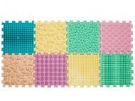 Массажный коврик Ортек "Пазлы Микс" 8 элементов Пастель 12741