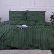 Комплект постельного белья Ranforce Elite 17-0612 Stripe Emerald 143х210 см изумрудный MirSon