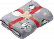 Плед флисовый Funny Snowmen 200x220 см светло-серый с белым La Nuit Плед флисовый Funny Snowmen 200x220 см светло-серый с белым La Nuit