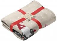 Плед флисовый Christmas Gnome 200x220 см бежевый с красным La Nuit