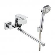 Смеситель для ванны RJ ROD L-излив, с душевым гарнитуром, хром