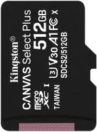 Карта памяти Kingston microSD 512 ГБ Class 10 (SDCS2/512GBSP) Canvas Select Plus 10 0R A1