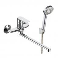Смеситель для ванны RJ ARA L-излив, с душевым гарнитуром, хром