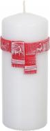 Свеча Цилиндр декоративная Шарф белый 70x150 Pako-If