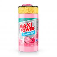 Средство для ручного мытья посуды Maxi Power Bubble Gum с губкой 1 л