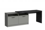 Тумба под ТВ Luxe Studio распашная Rosso 2300x804x600 мм серая шиншилла/бетон темно-серый/шиншилла (МЛ000150382)