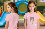 Футболка для девочек qbee SpongeBob Kids р.110 розовый QB-SB-001-15-110-116