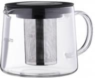 Чайник заварювальний Ardesto Black Mars 1000 мл прозорий із чорним AR0710FP