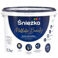 Краска латексная водоэмульсионная Sniezka Mattlatex Beauty глубокий мат белый 10 л 13,7 кг