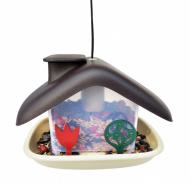 Годівниця для пташок Domek 21х15х16,5 см коричнева Годівниця для пташок Domek 21х15х16,5 см коричнева