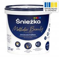 Фарба латексна водоемульсійна Sniezka Mattlatex Beauty глибокий мат білий 1 л 1,37 кг