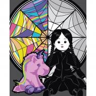 Картина по номерам Wednesday Зловещие куклы LED подсветка 40 х 50 см Santi