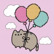 Картина по номерам с алмазной мозаикой Пушин Полет на воздушных шариках 25 х 25 см Santi