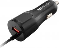 Автомобильное зарядное устройство Canyon C-031 Micro-USB 2.4A Black (CNE-CCA031B-US)