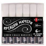 Маркер меловой Santi 10 мм 6 шт. белый 391122