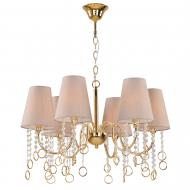 Люстра подвесная Victoria Lighting 6x40 Вт E14 золото Aline/SP6