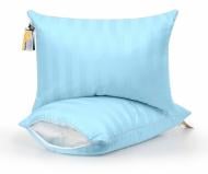 Подушка №1252 Valentino Hand Made Natural шелковая упругая MirSon 45x45 см голубой