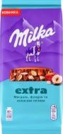 Шоколад Milka молочный з мигдалем, фундуком и шматочками кокосовой печки Экстра 130г