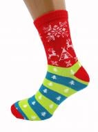 Носки Cool Socks Новогодние Олени 219 р.23-25 зеленый/красный