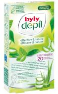 Воскові смужки Byly Waxing Strips для депіляції чутливої шкіри зони обличчя з м’ятою, зеленим чаєм та алое 20 шт./уп.